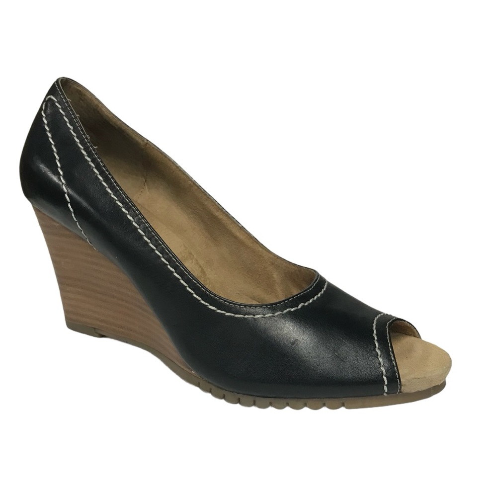 Aerosoles Wedge Peep Toe Slip On Shoe